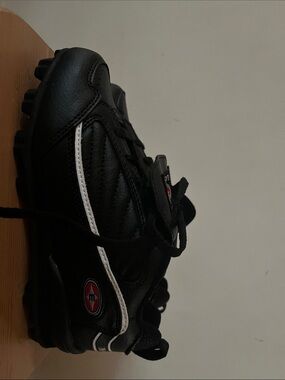 Easton Black and Red Kids Cleats